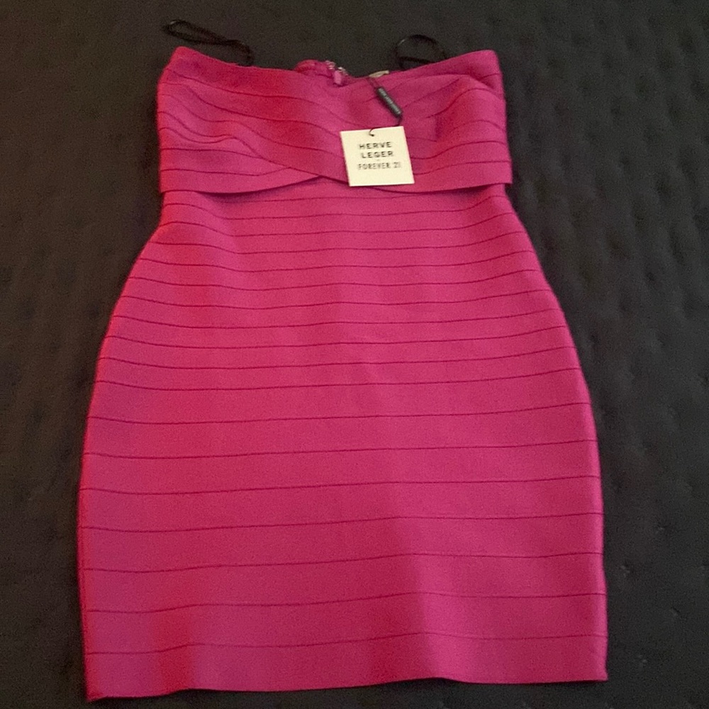 Herve Leger x forever 21 size med pink